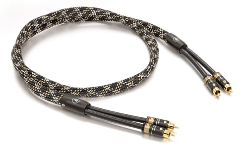 VIABLUE NF-S1 Silver Quattro Cinchkabel * Analog/NF * Audiokabel * Stereo * 1 Paar * 4-Fach Abschirmung * Verzinnte OFC Litzen * T6s Cinchstecker (RCA) * Splitter * 50 cm * 0.5 m von VIABLUE