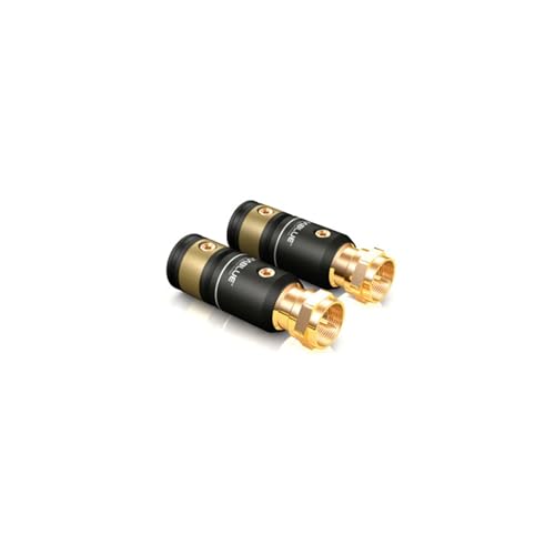 VIABLUE T6S Cinchstecker/RCA * Schraubversion * 24 Karat echtvergoldet * Vollmetallgehäuse * high-end Steckverbindungen * 2 Stück von VIABLUE