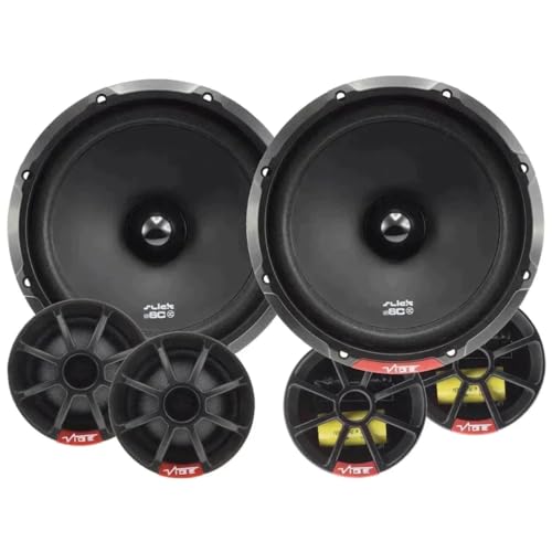 VIBE Audio Slick 6.5” Komponentenlautsprecher 90/270 W (RMS/MAX), 16,5 cm, SLICK6C-V7, Schwarz von VIBE