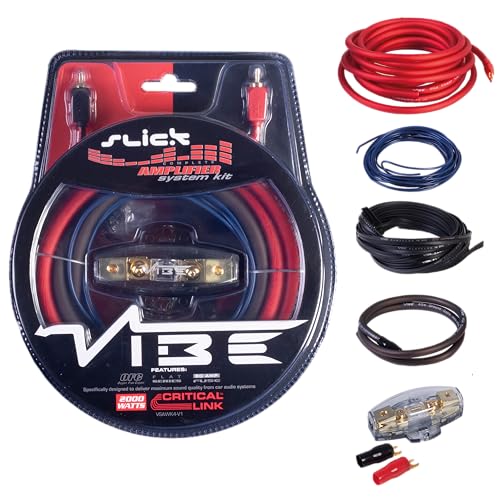Vibe Audio Slick Verstärker-Verkabelungssatz 4 AWG, VSAWK4-V1 von VIBE