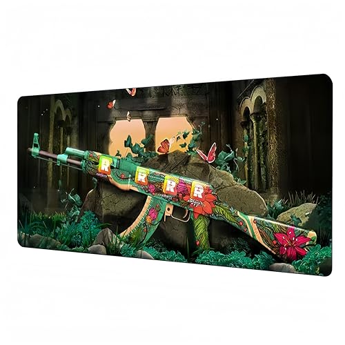 VIBEPEAK Csgo Mauspad, Gaming-Mauspad, groß, XXL-Mauspad, 900 x 400, Esport-Mauspad, wasserdicht, rutschfest, mechanische Pistole (A01) von VIBEPEAK