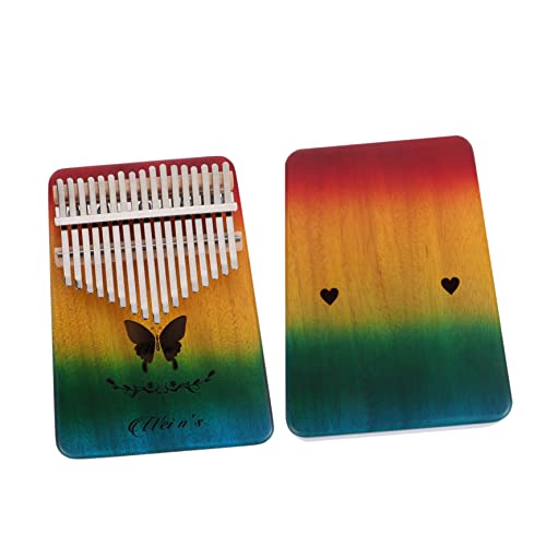 VICASKY Mini-kalimba mit 17 Tasten für Anfänger Jungen und Mädchen Klavier mit Schmetterlingsaufdruck Daumenklavier Musikinstrument für Jungen und Mädchen Erwachsene Profis Musiker von VICASKY