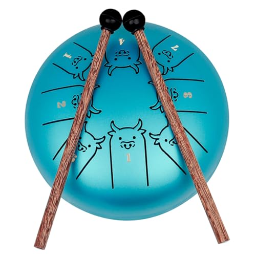 VICASKY 1 Satz Wangyou-trommel Kleine Instrumente C-taste Handpan-trommel Zungentrommel Mit 8 Tönen Meditation Zungentrommel Notenblatt Für Einzigartig Stahl- -legierung von VICASKY