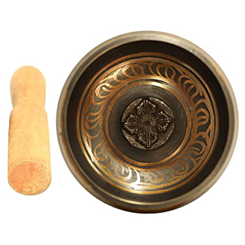 VICASKY 1 Set Meditationsschale Schlägel Gong Was The Bowl Dharma Bells Chakra Drum Rain Zen Bowl Chanting Sitar Throat Chakra Singing Statue Klangschale Klangschale Chime von VICASKY