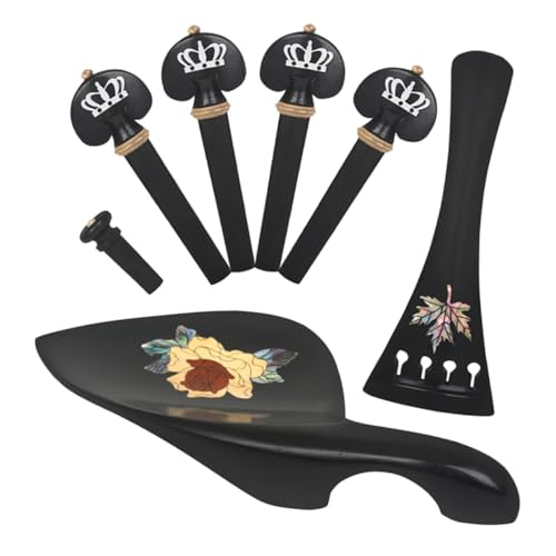 VICASKY 1 Set Violinenzubehör Violinenteile Violinbogen Cello Violinenwandhalterung Violinenreparatur Instrumente Stimmgerät Schwarze Violine Geige Violinensaitenhalterteile Violine In von VICASKY