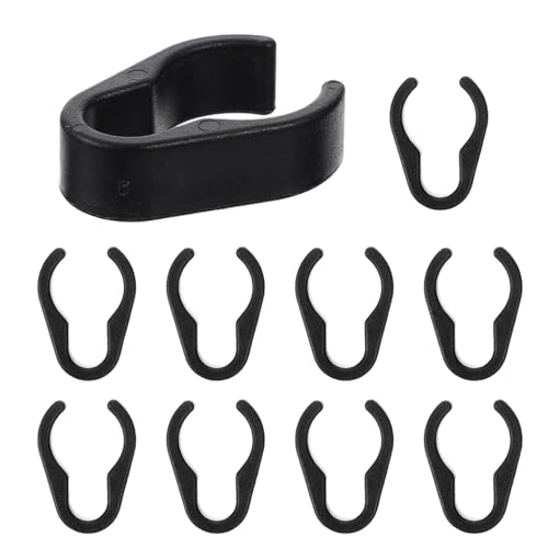 VICASKY 10 Stück Mikrofon-Clip Schwarze Clips Draht-Organizer Für Kabel Schwarzer Ständer Mikrofonständer Kabelgalgenstange Mikrofonkabel Kunststoffklemme Kabel-Organizer von VICASKY