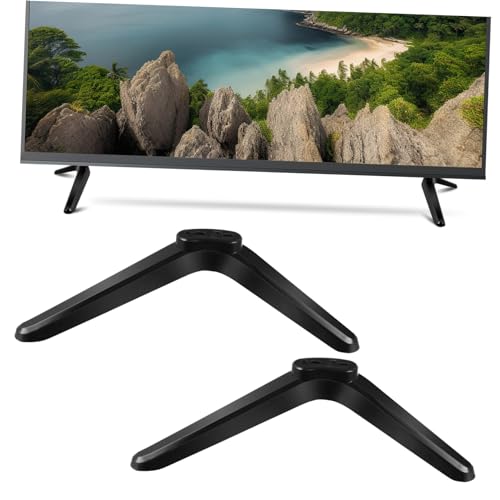 VICASKY 2Stücke Tv Tischständer Stabiler Tv Halter für Fernseher Platzsparendes Design zu Installieren Langlebig aus Hochwertigem Kunststoff Kompatibel mit LED VICASKY 2Stücke Tv Tischständer Stabiler Tv Halter für Fernseher Platzsparendes Design zu Installieren Langlebig aus Hochwertigem Kunststoff Kompatibel mit LED von VICASKY