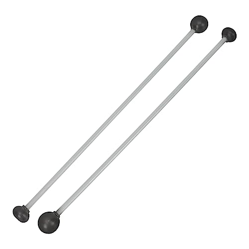 VICASKY 2st Doppelter Marimbaschlägel Schlagzeug Xylophon Snaredrum-draht Kleine Trommel Instrument Trommelschlägel Aus Filz Trommelstöcke Ahorn Bassdrum-pedal Trommelstock Gummi Black von VICASKY