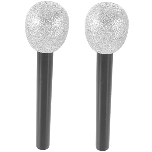 VICASKY Glitzer Mikrofon Modelle Mikrofone Für Fotorequisiten Für Partys Bühnenauftritte Verkleidung Silbergoldene Effekte von VICASKY