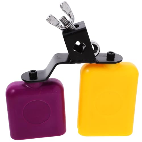 VICASKY Satz Kuhglocken Klatscher Schlagzeug-kuhglocke Kuhglocke Mit Hohem Tiefton Hohe Niedrige Blocktrommel Trommelschlaginstrument Musikalischer Perkussionsblock Drum-kit-zubehör Metall von VICASKY