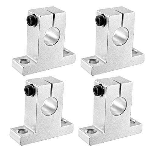 4 Stück SK8 Aluminium Linear Motion Rail Klemmführung Unterstützung für 8 mm Durchmesser Schaft von VICHSAMWY