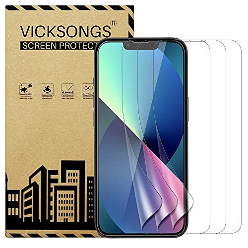 VICKSONGS Schutzfolie für iPhone 13 Pro Max Folie 6,7“ [Full Screen Verbundfolie] Ultra dünn Schutz Displayfolie 3 Stück (Transparent) von VICKSONGS