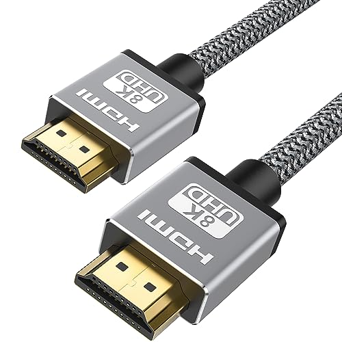 VICRATION HDMI 2.1 Kabel, 2 m, Ultra High Speed 48 GPS, geflochtenes HDMI-Kabel, VRR/ALLM/QFT 8K @ 60Hz, 4K @ 120Hz, dynamisches HDR-HDMI-zu-HDMI-Kabel mit Dolby Atmos, PS5/4, Xbox Series X, Laptop zu VICRATION HDMI 2.1 Kabel, 2 m, Ultra High Speed 48 GPS, geflochtenes HDMI-Kabel, VRR/ALLM/QFT 8K @ 60Hz, 4K @ 120Hz, dynamisches HDR-HDMI-zu-HDMI-Kabel mit Dolby Atmos, PS5/4, Xbox Series X, Laptop zu von VICRATION