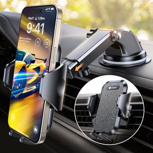 VICSEED Handyhalterung Auto [20kg Starke Saugkraft ] 3 in 1 Handy Halterung Auto Saugnapf & Lüftung [Fällt Nie ab], Auto handyhalterung für iPhone 15 14 13 12 Pro Max Samsung S24 S23 Ultra Xiaomi usw von VICSEED