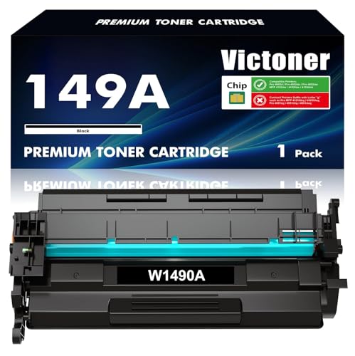 VICTONER 149A W1490A Mit Chip Toner Ersatz für HP 149A W1490A 149X W1490X Laserjet Pro 4102fdw 4002dn 4102dw 4102fdn 4002d 4002dw Schwarz 1er-Pack von VICTONER