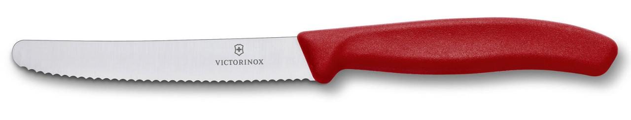 VICTORINOX Gemüsemesser Swiss Classic silber, rot von VICTORINOX