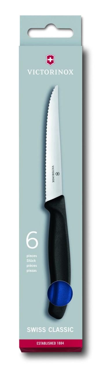 VICTORINOX Steakmesser Swiss Classic silber, blau VICTORINOX Steakmesser Swiss Classic silber, blau von VICTORINOX