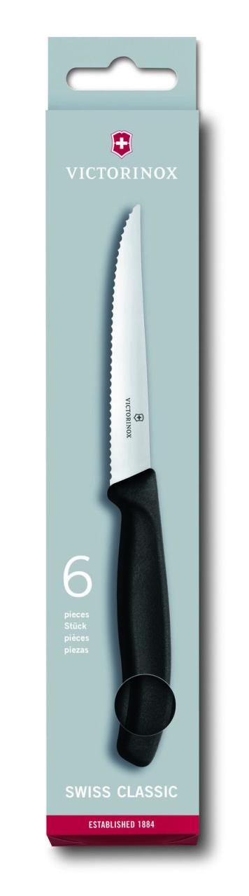 VICTORINOX Steakmesser Swiss Classic silber, schwarz von VICTORINOX