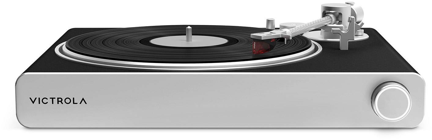Stream Carbon Plattenspieler mit Bluetooth mit Ortofon 2M Red Tonabnehmer schwarz/silber Stream Carbon Plattenspieler mit Bluetooth mit Ortofon 2M Red Tonabnehmer schwarz/silber von VICTROLA