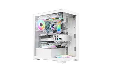 Vida Vetro White ARGB Gaming Case w/Glass Front and Side, ATX, 3X ARGB Fans, 6-Port PWM ARGB Fan Hub Vida Vetro White ARGB Gaming Case w/Glass Front and Side, ATX, 3X ARGB Fans, 6-Port PWM ARGB Fan Hub von VIDA