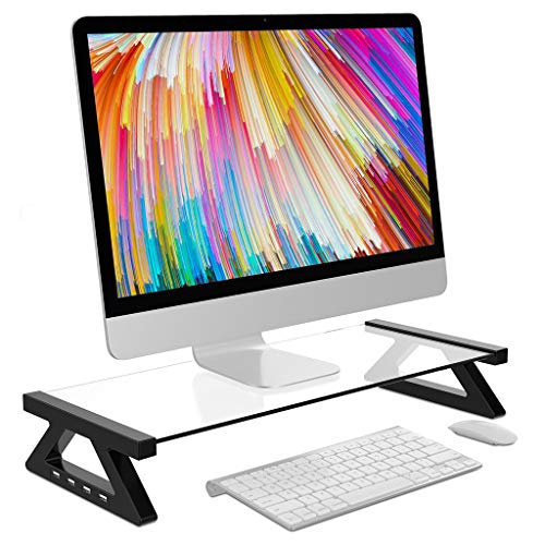 VIDOO Aluminiumlegierung Monitor Laptop Stand Desk Riser mit 4 USB-Anschlüssen für iMac MacBook Computer Laptop - Grau von VIDOO