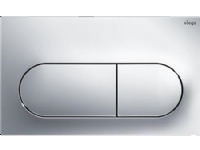 Viega forkromet kunststof 2-skylsteknik betjeningsplade beregnet für Prevista Dry WC-Elementer. H: 130 mm B: 220 mm T: 10 mm von VIEGA
