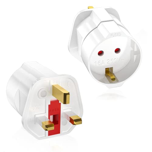 VIEVRE 2 Stück EU to UK Adapter,UK Adapter,Reiseadapter UK,Steckdosenadapter England,Adapter England Deutschland Stecker,Reiseadapter für England,Adapter England,Adapter Steckdose England von VIEVRE