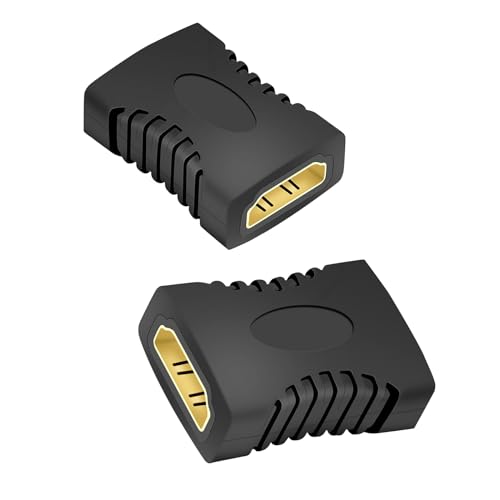 VIEVRE 2 Stück HDMI Kupplung,HDMI Verbinder,HDMI Buchse auf Buchse,HDMI Adapter,HDMI Kupplung 1080p,HDMI auf HDMI für HDMI Verlängerung,PC-Laptop, DVD-Player, Projektor, LCD, LED Display von VIEVRE