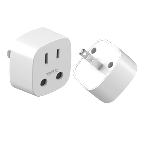 VIEVRE 2 Stück Reiseadapter USA,EU to US Adapter,Adapter USA Deutschland Stecker,Adapter USA auf EU,USA Stecker Adapter,Reisestecker EU auf US Deutschland/China/Amerika/Kanada/Mexiko Konverter von VIEVRE