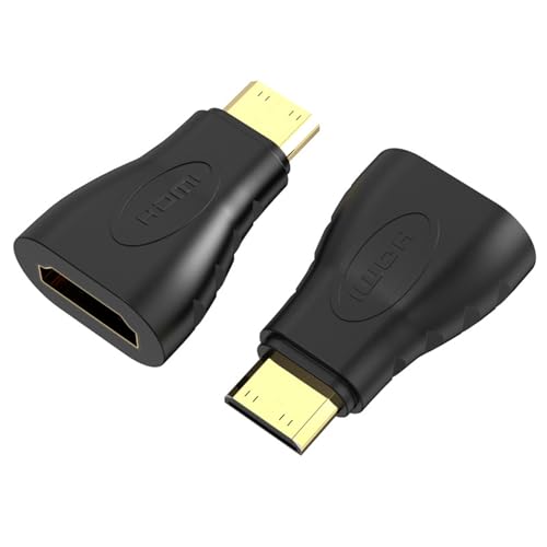 VIEVRE 2 Stücke 4K HDMI Mini HDMI Adapter,Mini HDMI auf HDMI (Vergoldet, FullHD),Adapter Mini HDMI,HDMI Adapter Mini HDMI,Mini HDMI auf HDMI Adapter,Adapter HDMI Mini HDMI von VIEVRE