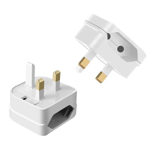 VIEVRE 2 Stücke UK Adapter auf EU,UK Adapter Reiseadapter,Adapter England Deutschland Stecker,Steckdosenadapter England,Reiseadapter UK,Reisestecker England,Adapter Steckdose für England Irland Dubai von VIEVRE