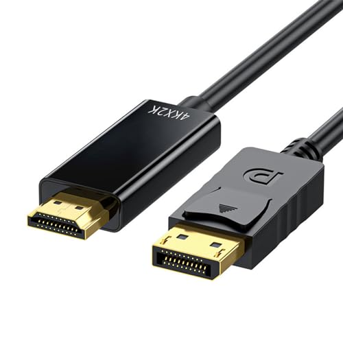 VIEVRE 4K Displayport auf HDMI Kabel,DP auf HDMI 1M,HDMI Displayport Kabel,DP auf HDMI Kabel,Displayport HDMI,Display Port HDMI Kabel,Display Port zu HDMI für Monitor,Projektor,Laptop,PC,AMD,TV von VIEVRE