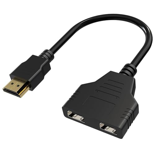 VIEVRE HDMI Splitter 2 Monitore Gleichzeitig,1080P HDMI Adapter,HDMI Verteiler,HDMI Splitter 1 in 2 Out,HDMI Mehrfachstecker,HDMI 1 in 2 Out,HDMI Doppelstecker 1 auf 2,Doppel HDMI Adapter für HDTV HD von VIEVRE