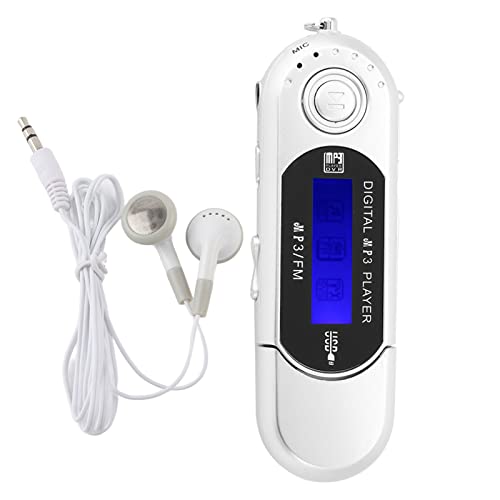 VIFER MP3-Player tragbarer MP3-USB-Player für Digitale Musik mit LCD-Bildschirmunterstützung 32 GB TF-Karte und FM-Radio(Silber) von VIFER