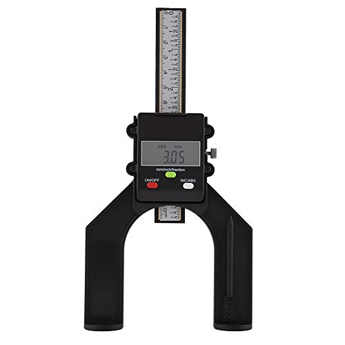 Digitaler Tiefenmesser 0,1 Mm, LCD-Kunststoff-Höhenmesser, Höhenmessskala Mit Magnetfuß Für Oberfräse, Tischkreissäge, Fräser, Holzbearbeitung, Messwerkzeuge von VIFERR