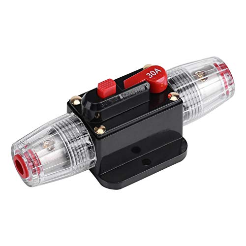 VIFERR Auto Leistungsschalter 30A Sicherungshalter DC 12V-24V Automatische Sicherung Leistungsschalter Manuelle Rückstellung Sicherungsschalter für Auto Audio Systemschutz von VIFERR