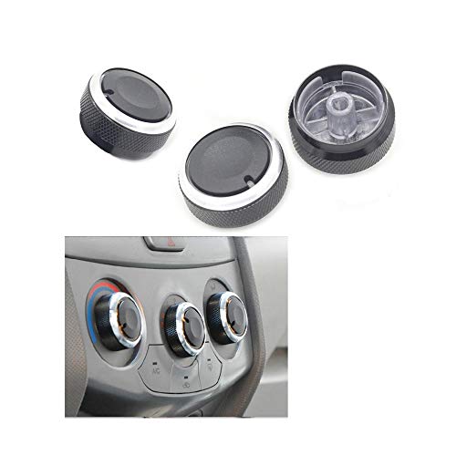 VIGORWORK 3 x Auto-Styling-Aluminium-Legierung, Auto-Klimaanlage, AC-Schalterknopf, passend für Chevrolet Segel, Auto-Dekorationszubehör VIGORWORK 3 x Auto-Styling-Aluminium-Legierung, Auto-Klimaanlage, AC-Schalterknopf, passend für Chevrolet Segel, Auto-Dekorationszubehör von VIGORWORK