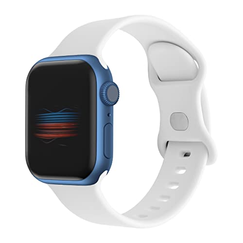 Armband kompatibel mit Apple Watch 38 mm, 40 mm, 41 mm, Sportarmband, kompatibel mit iWatch Series 7 6 5 4 3 2 1 SE (weiß), weiß, 38mm/40mm/41mm von VIGTMO