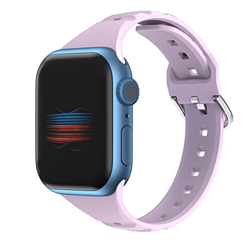 Armband kompatibel mit Apple Watch 38 mm/40 mm/41 mm, für Frauen und Männer, Uhrenarmband für Apple Watch Series 7/iWatch Series 7 6 5 4 3 2 1 SE (violett), violett, 38mm/40mm/41mm von VIGTMO