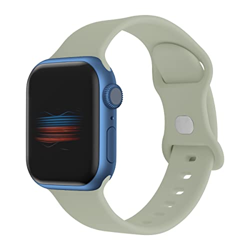 Armband kompatibel mit Apple Watch 42 mm, 44 mm, 45 mm, Sportarmband, kompatibel mit iWatch Series 7 6 5 4 3 2 1 SE (grau), grau, 42mm/44mm/45mm von VIGTMO