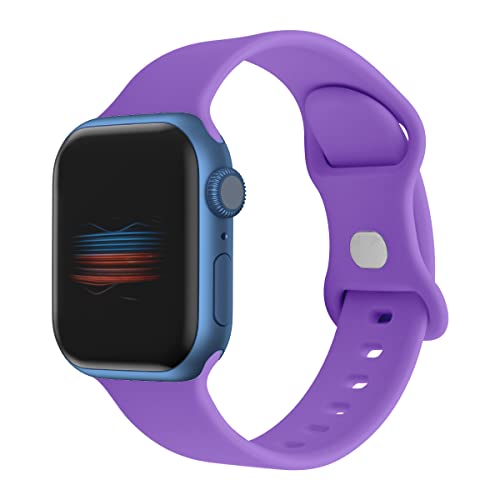 Armband kompatibel mit Apple Watch 42 mm, 44 mm, 45 mm, Sportarmband, kompatibel mit iWatch Series 7 6 5 4 3 2 1 SE (violett), violett, 42mm/44mm/45mm von VIGTMO