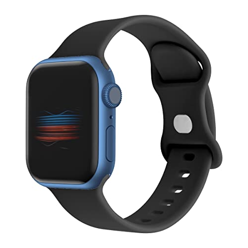 Kompatibel mit Apple Watch Armband 38 mm 40 mm 41 mm 42 mm 44 mm 45 mm, Ersatzarmbänder für iWatch SE Series 8 7 6 5 4 3 2 1, 38 mm/40 mm/41 mm, Schwarz, Schwarz, 38mm/40mm/41mm von VIGTMO