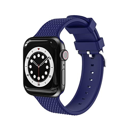 VIGTMO Sport Armbänder Kompatibel mit Apple Watch Armband 42mm 44mm 45mm, Ersatz Sport Armbänder Kompatibel mit iWatch Armband Series 7 SE 6 5 4 3 2 1 Frauen Männer (Blau) von VIGTMO