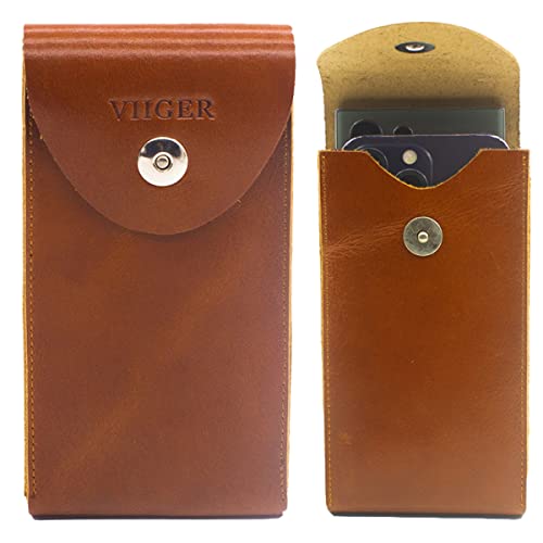 Leder Dual Handy Gürtel Holster für iPhone 15 Pro Max 14 Pro Max Samsung Galaxy S23 Ultra S24 Ultra Flip Handytasche für Gürtel Universal Smartphone Tasche mit Gürtel Loop Clip für Männer Frauen Leder Dual Handy Gürtel Holster für iPhone 15 Pro Max 14 Pro Max Samsung Galaxy S23 Ultra S24 Ultra Flip Handytasche für Gürtel Universal Smartphone Tasche mit Gürtel Loop Clip für Männer Frauen von VIIGER