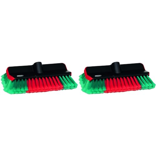 Vikan High/Low Waschbürste für Auto, PKW, LKW und Bus, Autowaschbürste 28 cm mit Wasserdurchlauf max. 50°C. (Packung mit 2) von Vikan