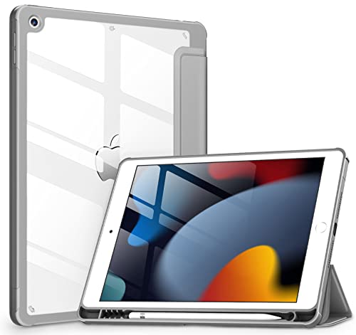 DTTOCASE Schutzhülle für iPad 9.,8.,7. Generation 10.2 Zoll (2021/2020/2019), stoßfeste TPU-Rahmenabdeckung [integrierter Stifthalter, unterstützt automatische Sleep/Wake] für iPad 10.2 – GiPad ray von VIKESI