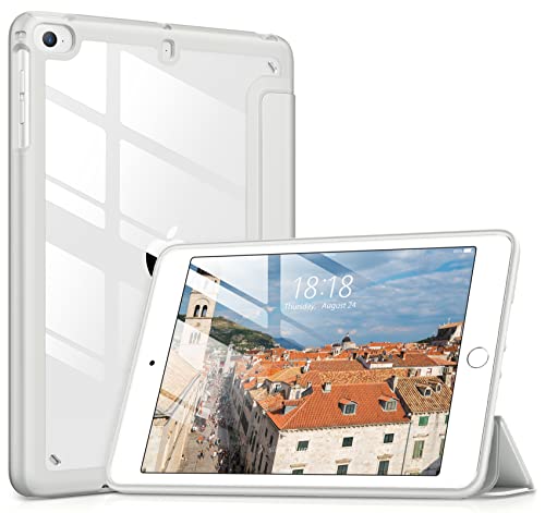 DTTOCASE Schutzhülle für iPad Mini 4 5 3 2 1, 20,1 cm (7,9 Zoll), iPad Mini 1., 2., 3., 4., 5. Generation, Smart Cover [unterstützt automatische Schlaf-/Weckfunktion] – Silber von VIKESI