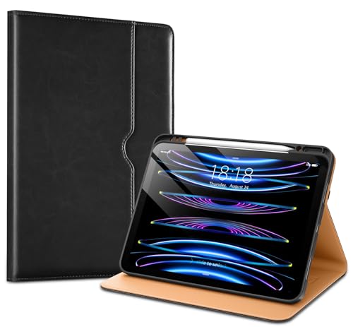 VIKESI Schutzhülle für iPad Pro 12,9 Zoll, 6. / 5. / 4. / 3. Generation (2022/2021/2020/2018), iPad Pro 32,8 cm (12,9 Zoll), Premium-Leder-Folio-Aufstellfunktion, Apple Pencil Holder, unterstützt von VIKESI