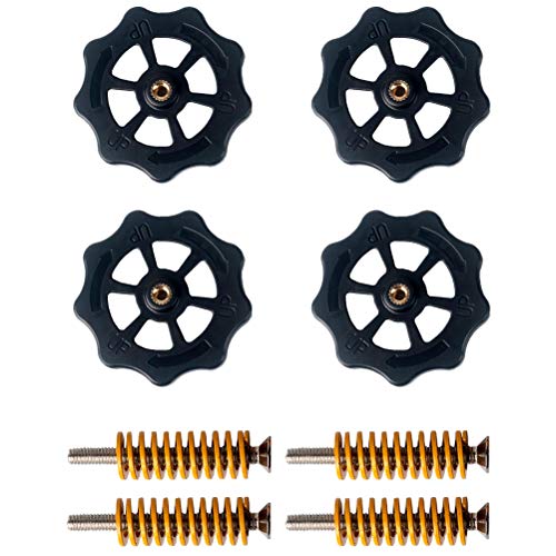 Nivellierfederschrauben-Mutter-Set, 3D-Drucker-Zubehörteile für beheiztes Bett (4 Schraubenmuttern + 4 Schrauben + 4 Feder) - 3D-Drucker-Zubehör von VILLCASE