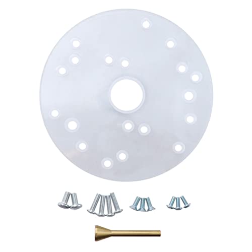 VILLCASE 1 Satz Acryl Rundplatten Für Oberfräsen Oberfräsen Basis Oberfräsen Universal Grundplatte Oberfräsen Zubehör Oberfräsen Unterbasis Oberfräsen Platte Oberfräsen Rundplatte von VILLCASE